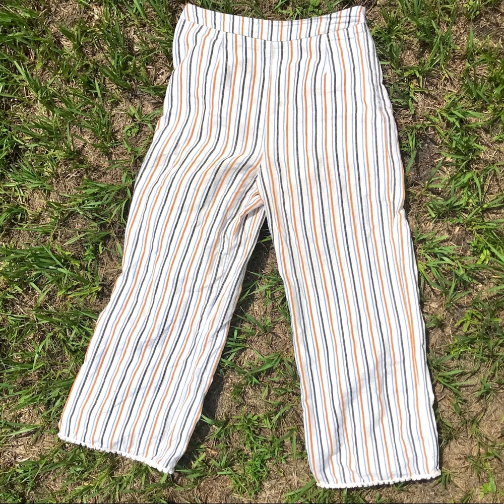 Striped Linen Trousers🏖🌴☀️